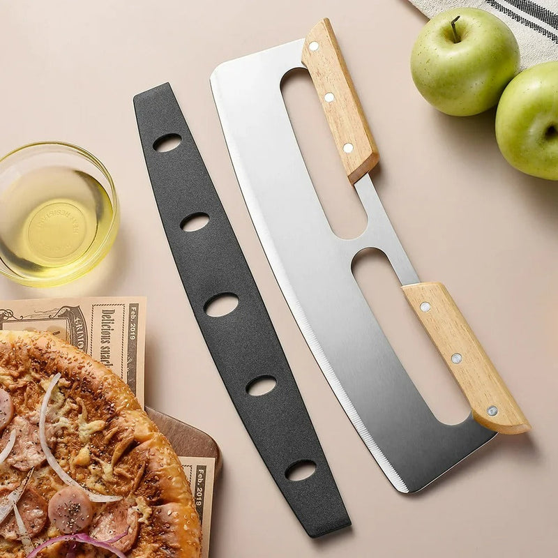 Grote Pizzasnijder met Gebogen Roestvrijstalen Mes (35 cm) - Bruno