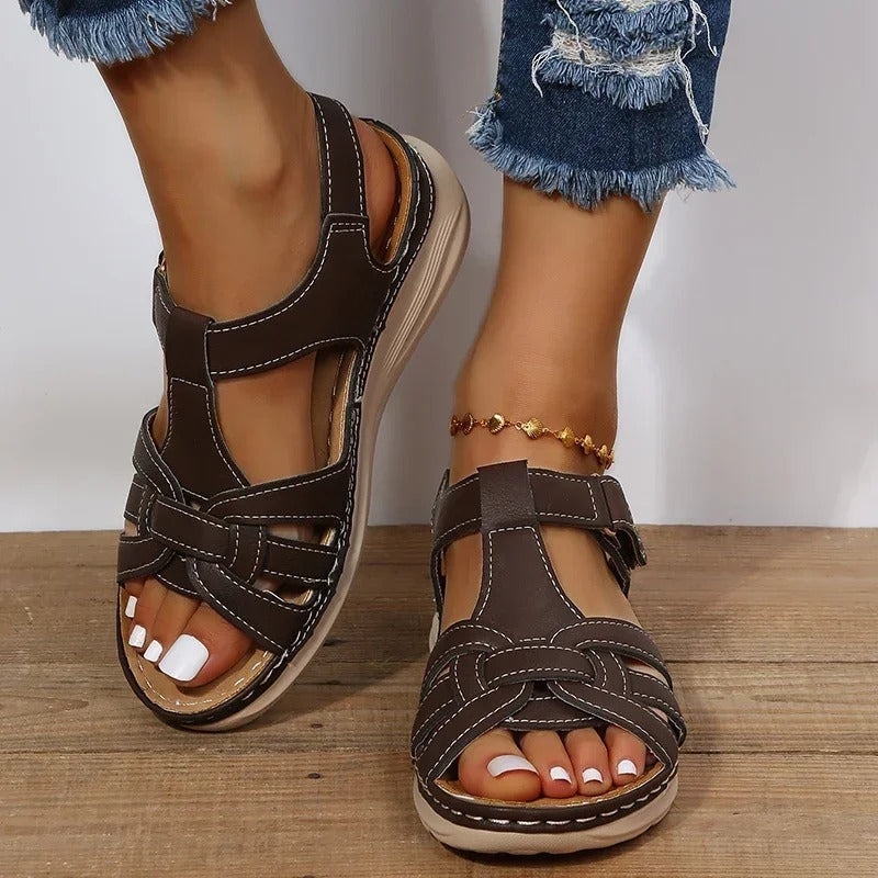 Orthopedic Leather Women's Sandals - Emilia