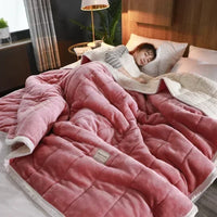 Warme Flanell-Koral-Fleecedecke für Herbst und Winter – CosyBlanket