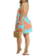 Rückenfreie Sommerkleid mit tropischem Print und Neckholder - InselTraum