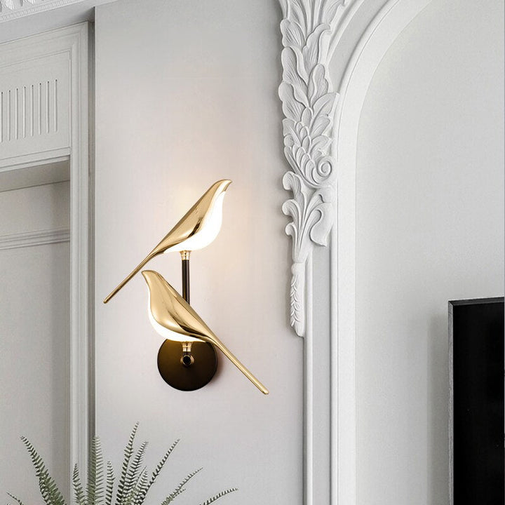 Moderne Vogel-Wandleuchte - AviaryGlow