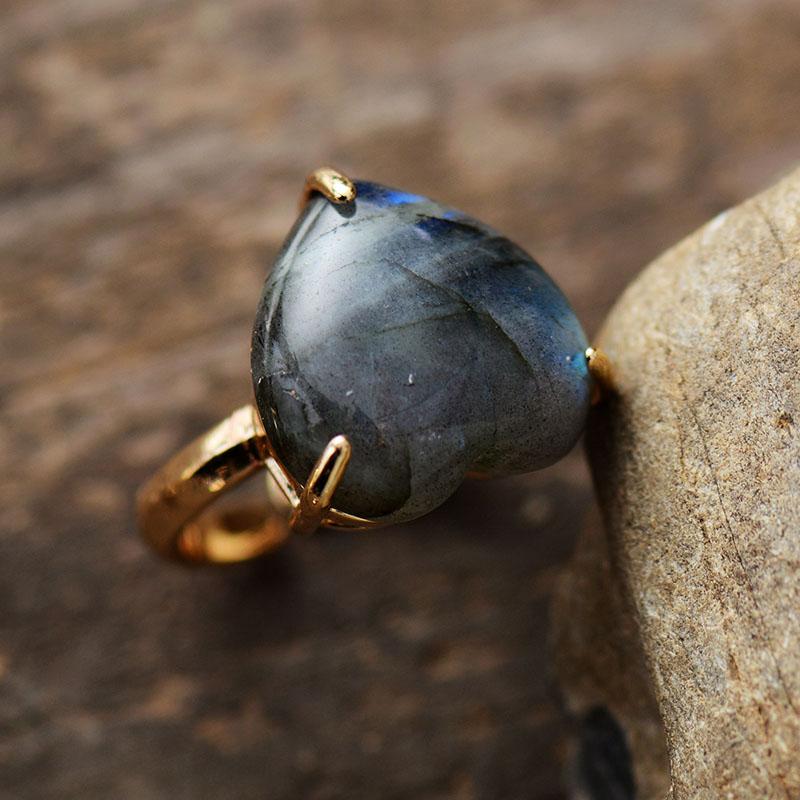 Heilender Herz Edelstein Ring - Selena