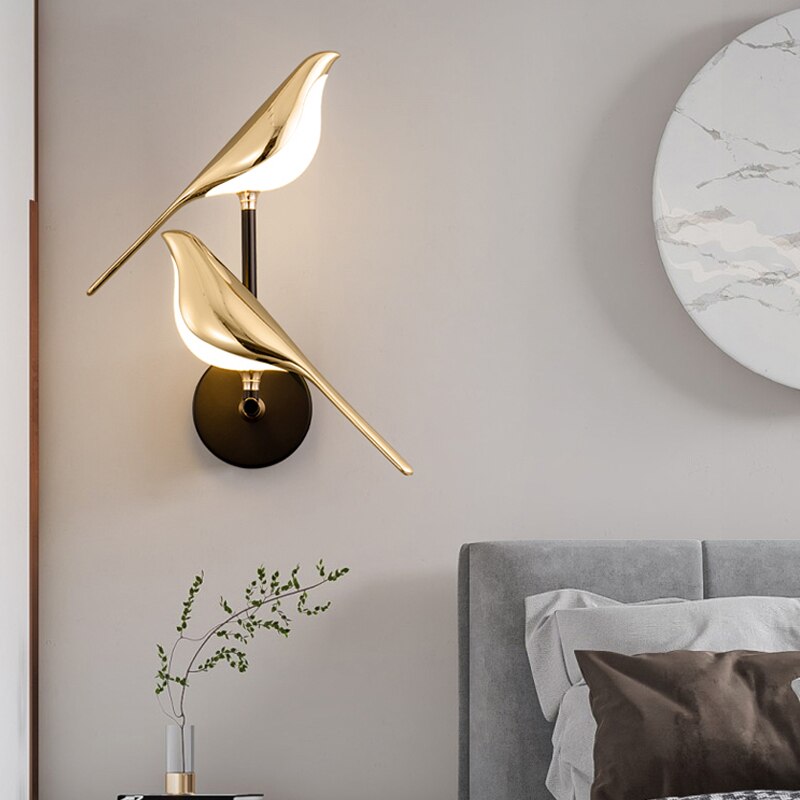 Moderne Vogel-Wandleuchte - AviaryGlow