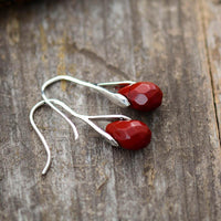 Natural Drop Gemstone Earrings - Serenella