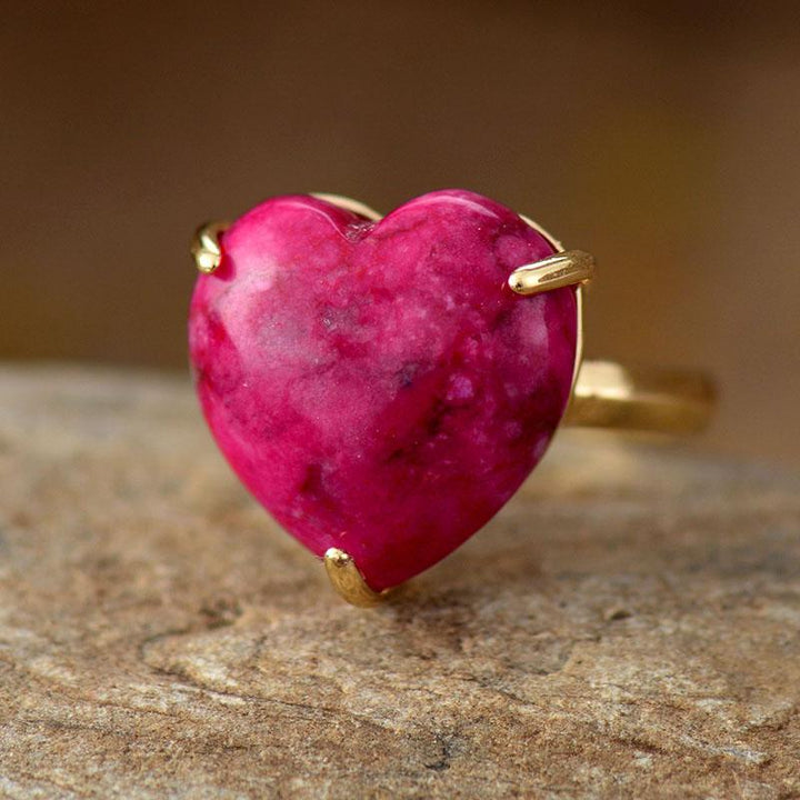 Heilender Herz Edelstein Ring - Selena