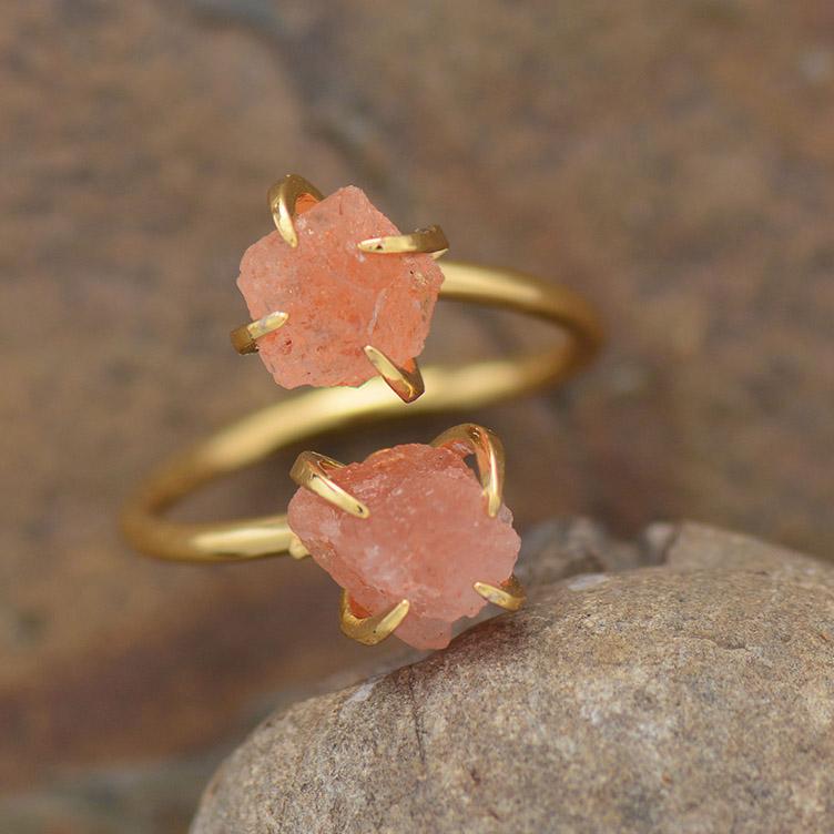 Unieke Ruwe Edelsteen Ring - Mira