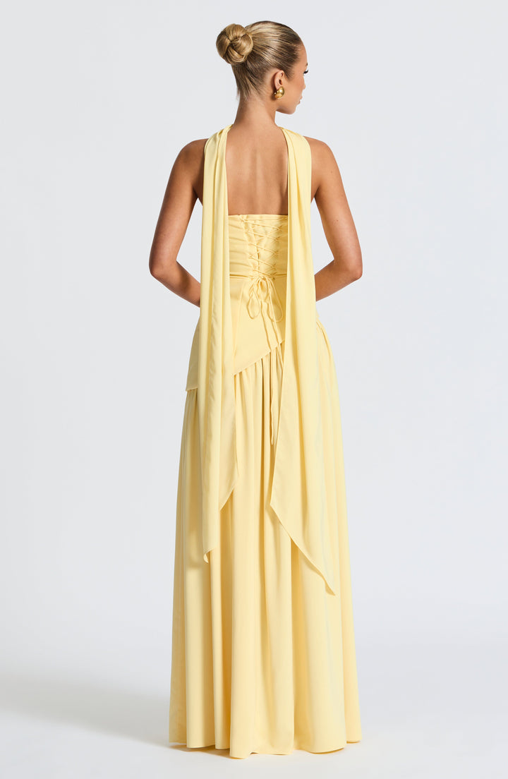 Strapless Formal Maxi Dress with Pleated Skirt & Thigh Slit 4