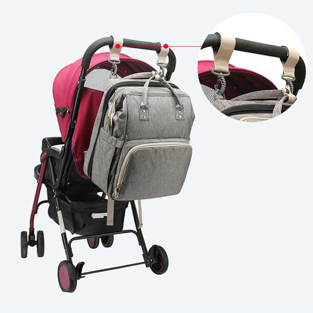 Multifunktionale Baby-Wickeltasche mit faltbarem Bettchen – Wasserdichtes Multi-Fach-Design