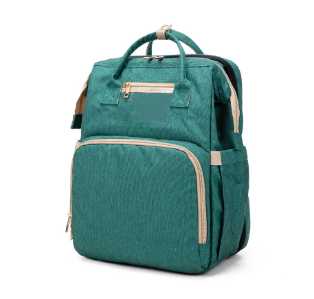 Multifunktionale Baby-Wickeltasche mit faltbarem Bettchen – Wasserdichtes Multi-Fach-Design