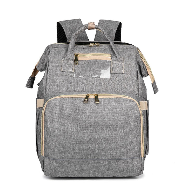 Multifunktionale Baby-Wickeltasche mit faltbarem Bettchen – Wasserdichtes Multi-Fach-Design