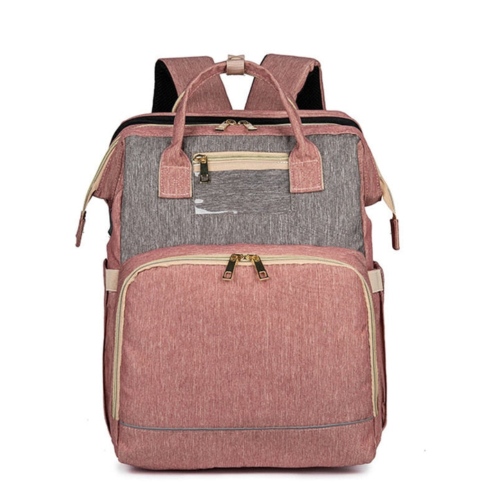 Multifunktionale Baby-Wickeltasche mit faltbarem Bettchen – Wasserdichtes Multi-Fach-Design