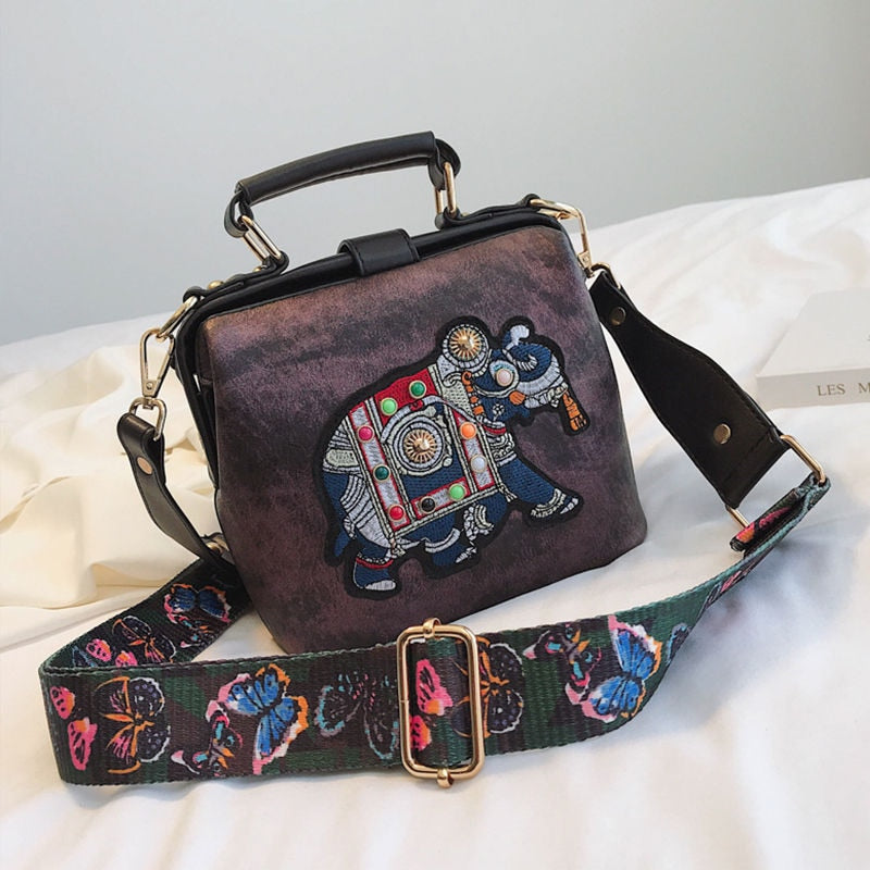Bestickte Mandala-Umhängetasche – Leichtes Multi-Use Boho-Design