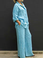 Zweiteiliges Baumwoll-Leinen-Damen-Sommer-Set – Linora