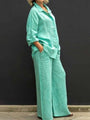 Zweiteiliges Baumwoll-Leinen-Damen-Sommer-Set – Linora