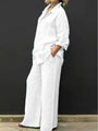 Zweiteiliges Baumwoll-Leinen-Damen-Sommer-Set – Linora