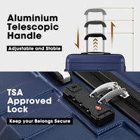 3-delige Hard-Shell Spinner Kofferset met TSA-slot en Georganiseerde Binnenkant