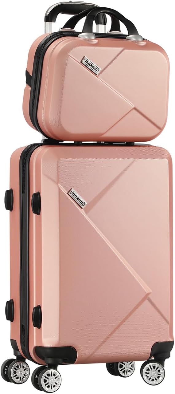 Compact 2-delige handbagageset met trolleytas en draaiwielen – JetTrek