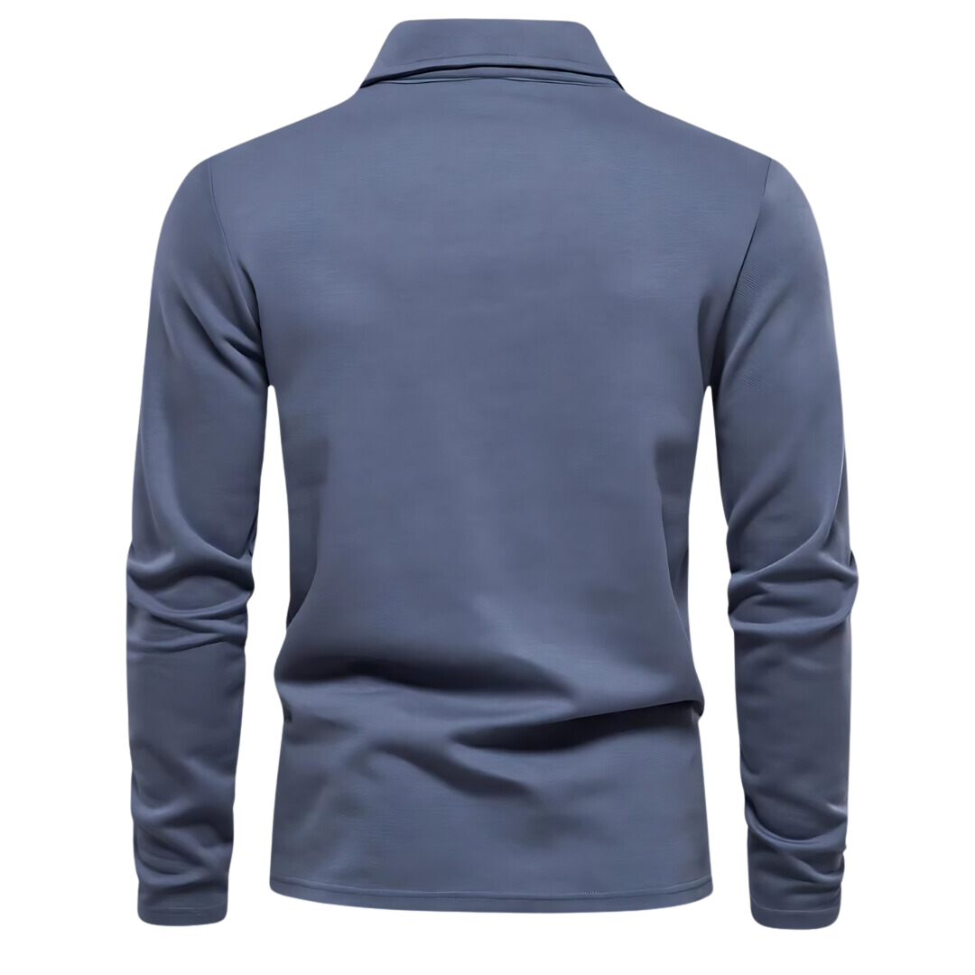 Herren-Poloshirt mit langen Ärmeln - Vince