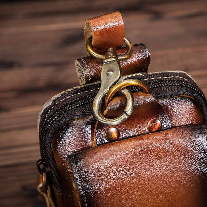 Leder Herren Bauchtasche - LeatherGuard Pro