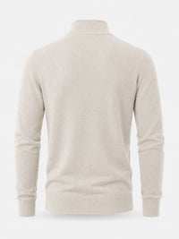 Men's Merino Wool Sweater with V-Neck and Zip Detail 13