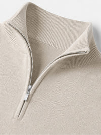 Men's Merino Wool Sweater with V-Neck and Zip Detail 14