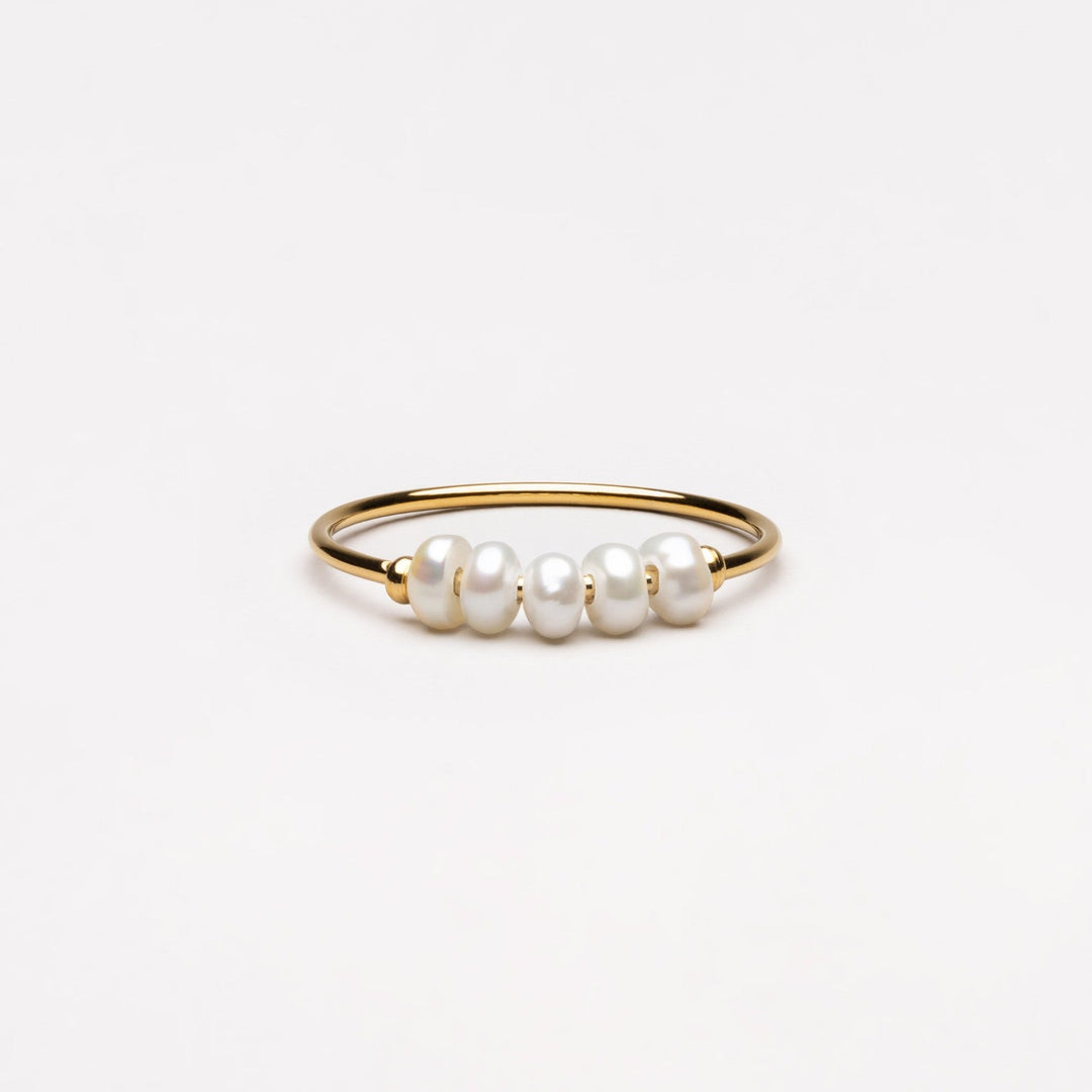 Trendy Mini Parelring - Isolde