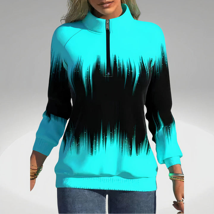 Dames Sweatshirt met Ritskraag – Elvira