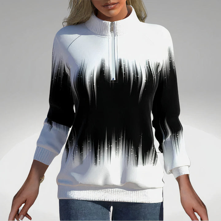Dames Sweatshirt met Ritskraag – Elvira