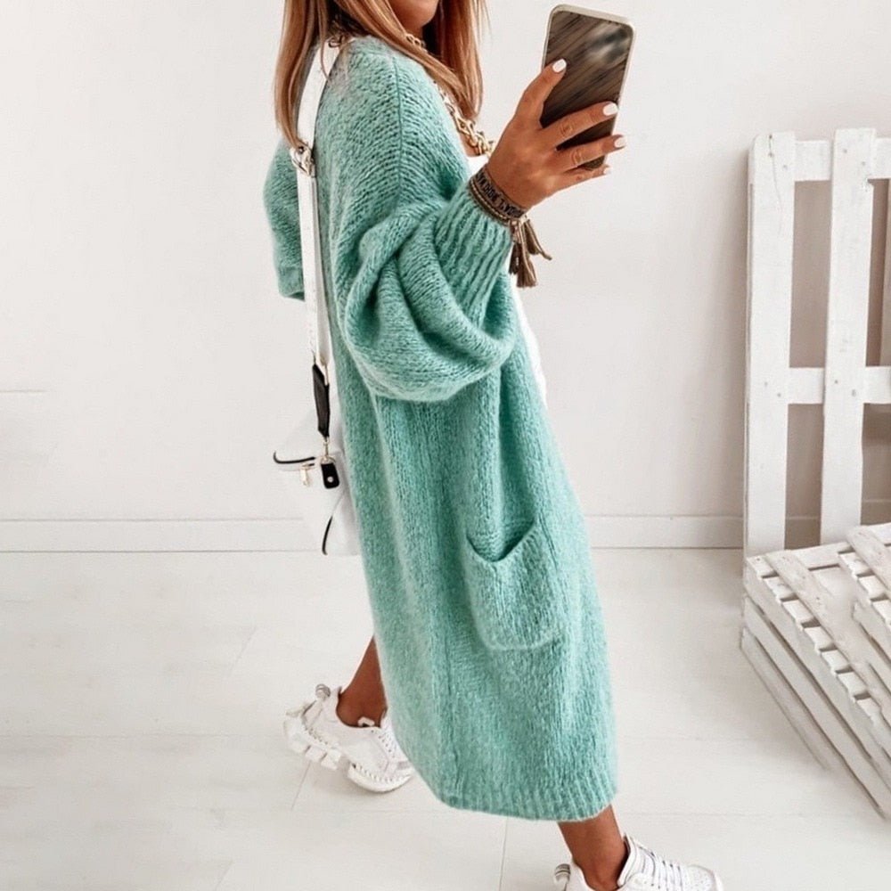 Weich gestrickte Oversized Damenweste - Sienna
