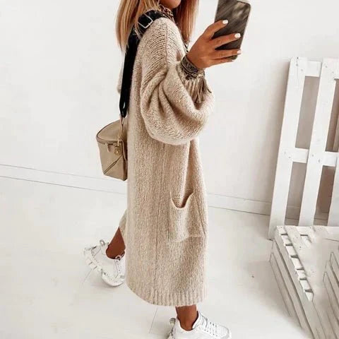 Weich gestrickte Oversized Damenweste - Sienna