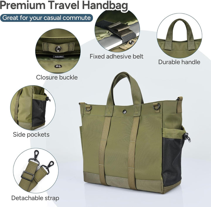 Multi-Fach Laptop-Schultertasche mit Verstellbarem Schultergurt - MetroCarry