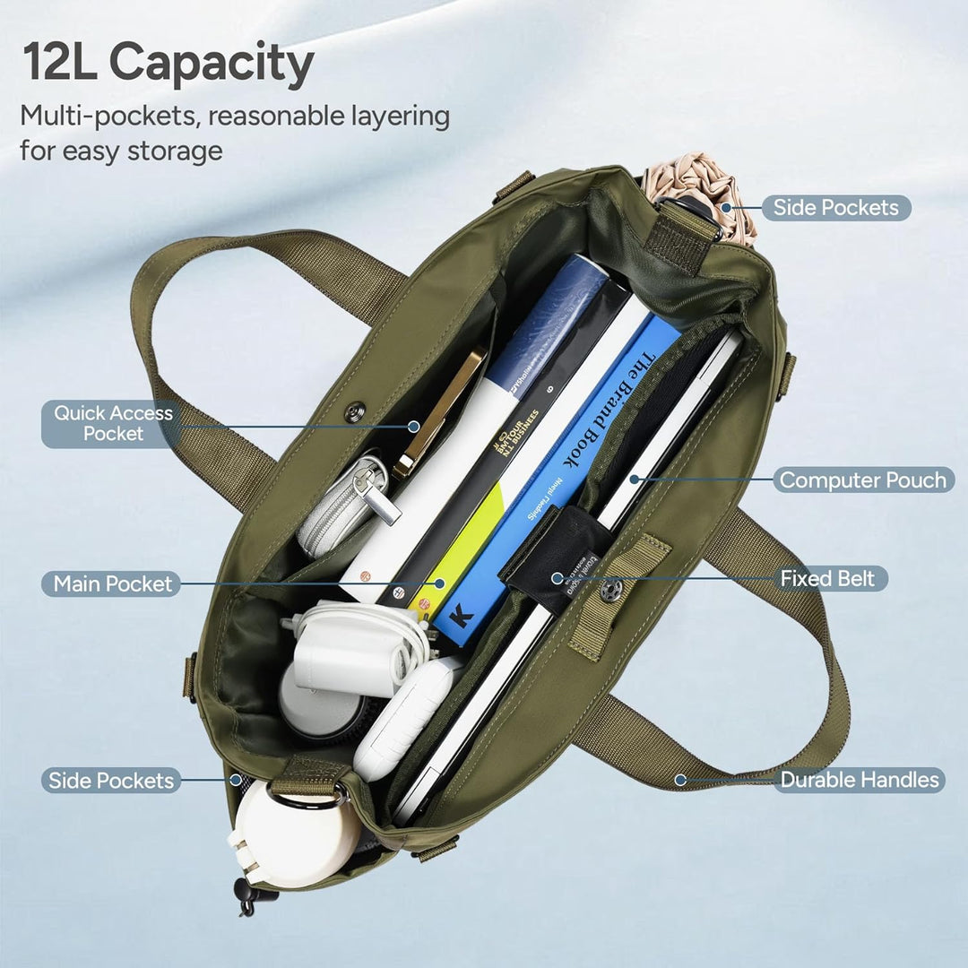Multi-Fach Laptop-Schultertasche mit Verstellbarem Schultergurt - MetroCarry