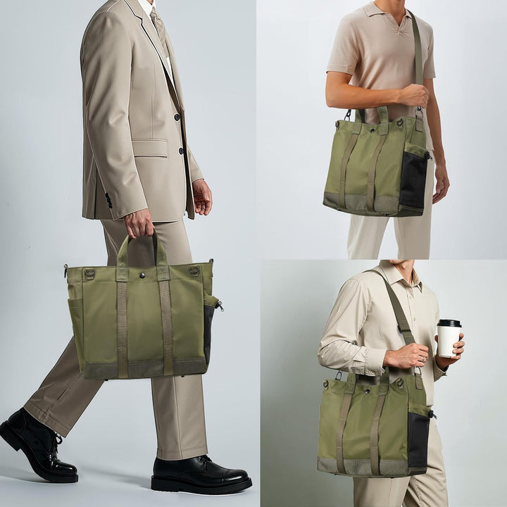 Multi-Fach Laptop-Schultertasche mit Verstellbarem Schultergurt - MetroCarry