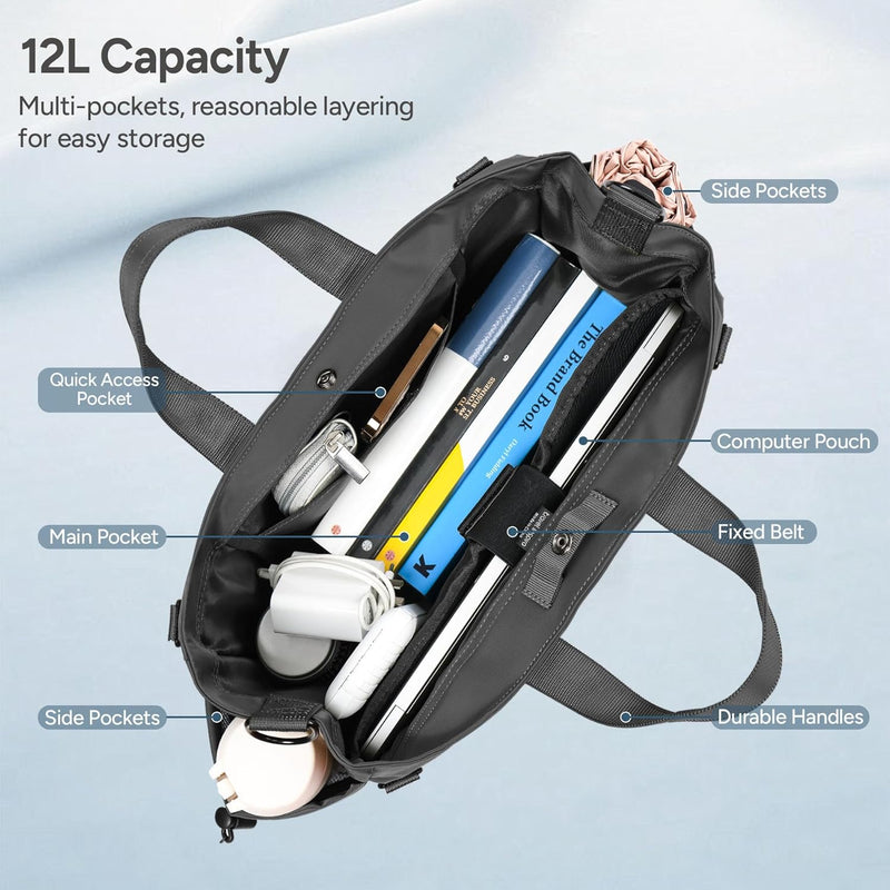 Multi-Fach Laptop-Schultertasche mit Verstellbarem Schultergurt - MetroCarry