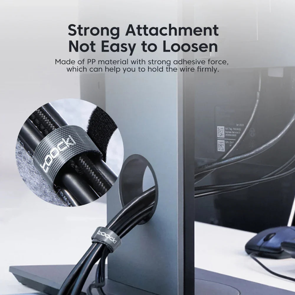 Toocki Kabel-Organizer, Drahtwickler, USB-Kabelmanagement, Schutz für Kopfhörer, Maus, Kabelbinder, Telefonzubehör für iPhone, Samsung-5M Black-State of Style