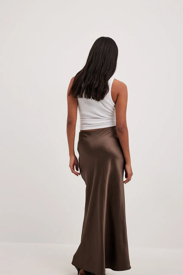 Satinrock mit hoher Taille – Elena