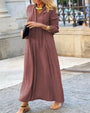 Herbst Maxi-Kleid mit langen Ärmeln – Amira