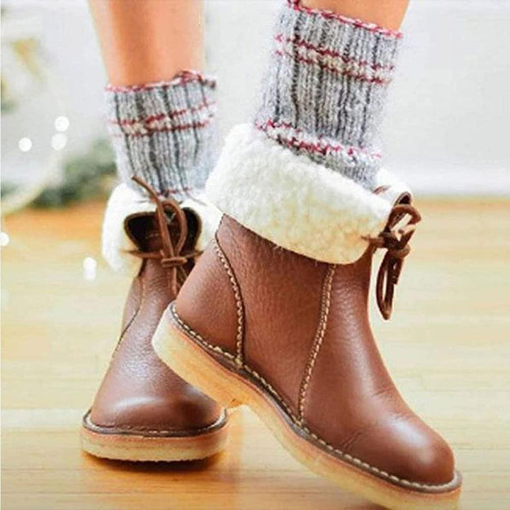 Wasserdichte Damen-Stiefeletten mit warmem Futter – Natalja