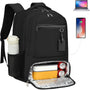 Wasserdichter Laptop- & Lunch-Rucksack mit USB-Anschluss – Reise-Rucksack mit mehreren Fächern