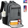 Wasserdichter Laptop- & Lunch-Rucksack mit USB-Anschluss – Reise-Rucksack mit mehreren Fächern