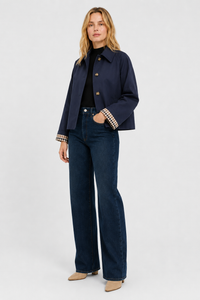 Women's Lightweight Jacket with Relaxed Fit and Vichy Lining 16
