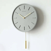 Cement Wandklok met Metalen Slinger - Tundra