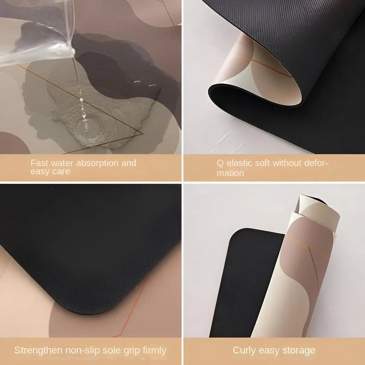 Schnelltrocknende, superabsorbierende, rutschfeste Küchenmatte - SplashEase