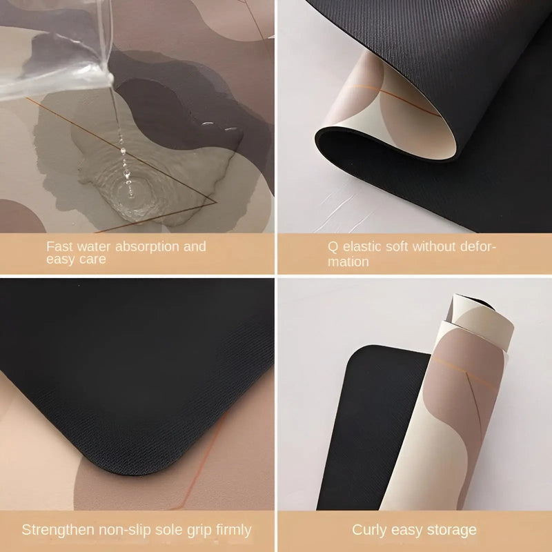 Schnelltrocknende, superabsorbierende, rutschfeste Küchenmatte - SplashEase