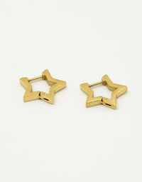 EAR RINGS STAR GOLD PLATED