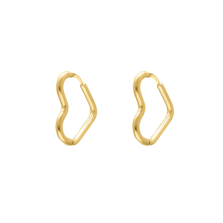 Herzanhänger Ohrringe in Gold und Silber