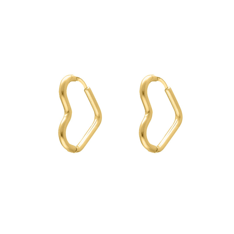 Herzanhänger Ohrringe in Gold und Silber