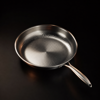 Hand-Hammered Titanium Frying Pan Set with 2 Lids, 5 Sizes 8-12 In 3