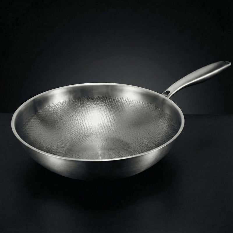 Hand-Hammered Titanium Family Set: 4 Pans & Utensils 4