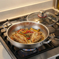 Hammered Titanium Pan with Two Handles 4